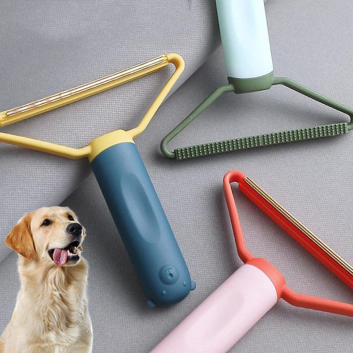 Pet Cat Dog Hair Remover Dematting Comb Double-Sided Sofa Clothes Shaver Lint Rollers for Cleaning Pets Comb Brush Removal Mitts Brush Double-Sided Pet Hair Remover Comb & Lint Roller for Clean Homes  Lacatang Shop Lacatang Shop 