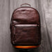 Genuine Leather Men Backpack 14 Inch Laptop Backpack Travel School Backpack Male Fashion Backpack Brown Cowhide Backpack - Lacatang Shop