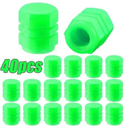 10 - 40PCS Car Luminous Tire Valve Cap Motorcycle Bike Wheel Nozzle Night Glowing Fluorescent Decor Tyre Valve Stem Luminous Caps - Lacatang Shop