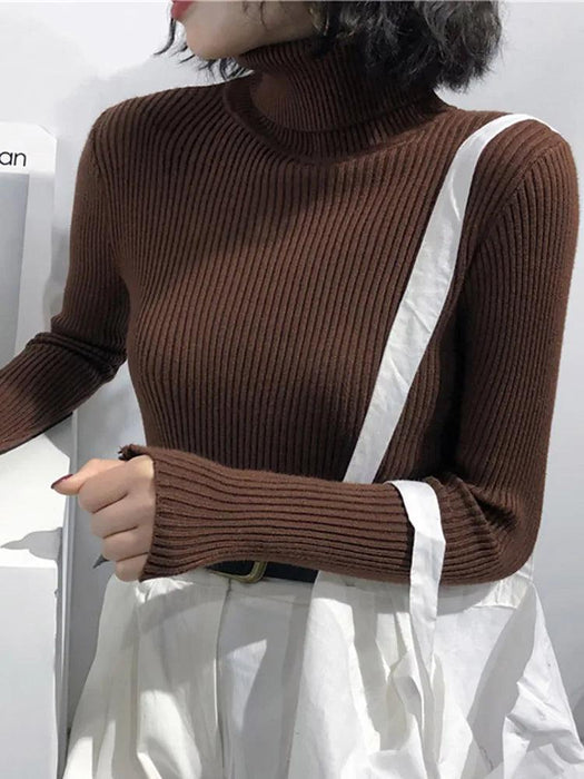 Turtleneck Sweater Womens 2024 Autumn Winter Tops Korean Slim Women Pullover Jumper Knitted Sweater Pull Femme Hiver Truien Turtleneck Sweater Women - Stylish and Cozy  AliExpress Lacatang Shop 