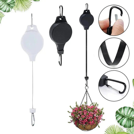 Garden Baskets Pots Hanging Hook Adjustable Lift Plant Pulley Set Retractable Pulley Pull down Hanger Plants Flower Hanger Hook 

Maximize Your Garden Space with Our Hanging Plant Pulley Set - Perfect for Baskets, Pots, and Flower Hangers!  AliExpress Lacatang Shop 