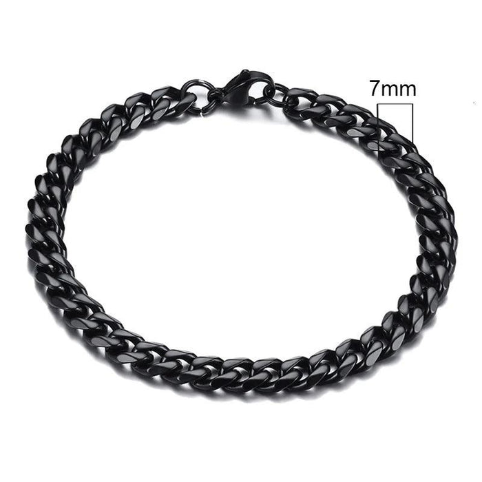 Vnox 3-11mm Chunky Miami Curb Chain Bracelet for Men, Stainless Steel Cuban Link Chain Wristband Classic Punk Heavy Male Jewelry Chunky Curb Chain Bracelet for Men - Stylish and Durable  AliExpress Lacatang Shop 