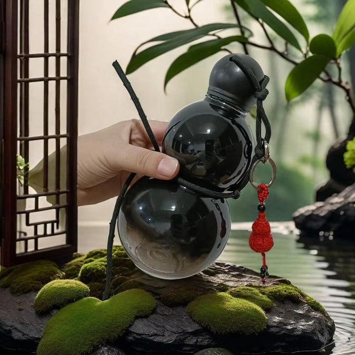 New Chinese Retro-Inspired Gourd Water Bottle 800ML Large Capacity Wine Bottle PC Durable Water Kettle Sports - Lacatang Shop