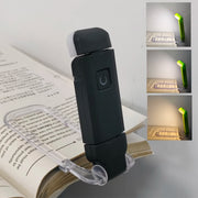 Reading Book Light Portable USB Rechargeable Book Clip Light Bookmark Light Tri Color Warm Eye Protection Adjustable Light