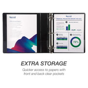 Durable 1.5 Inch 3 Ring Binder, Made in USA, D Ring Binder, FSC 100% Recycled Chipboard, Green, 12 Pack