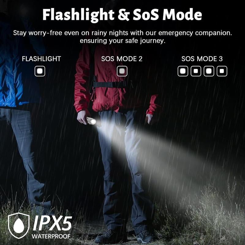 2 in 1 LED Work Light, 1 Count Portable Foldable Camping Light Flashlight, Multifunctional LED Light for Hiking, Camping, Fishing and Travel - Lacatang Shop