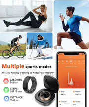 2025 Smart Health Tracker Ring - IP68 Waterproof Fitness Tracker - Lacatang Shop