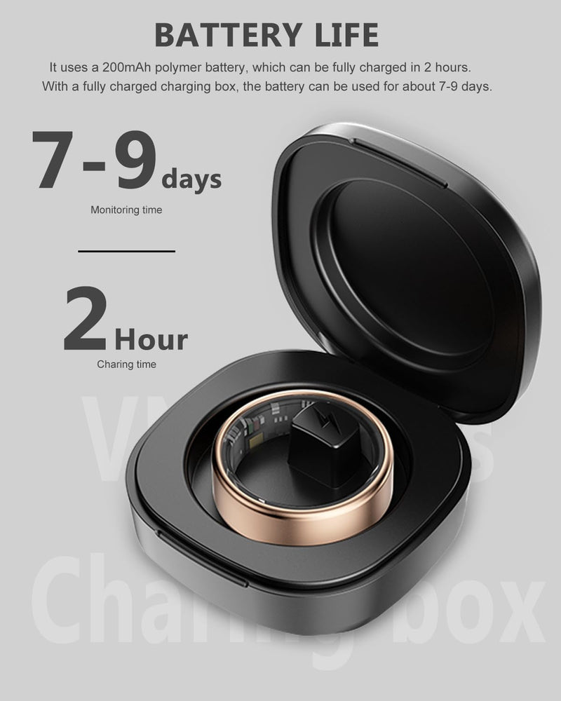 2025 Smart Health Tracker Ring - IP68 Waterproof Fitness Tracker - Lacatang Shop