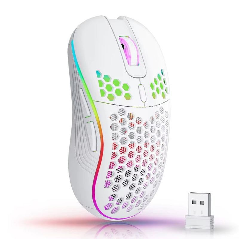 2.4G Wireless RGB Gaming Mouse - Ergonomic & Rechargeable - Lacatang Shop