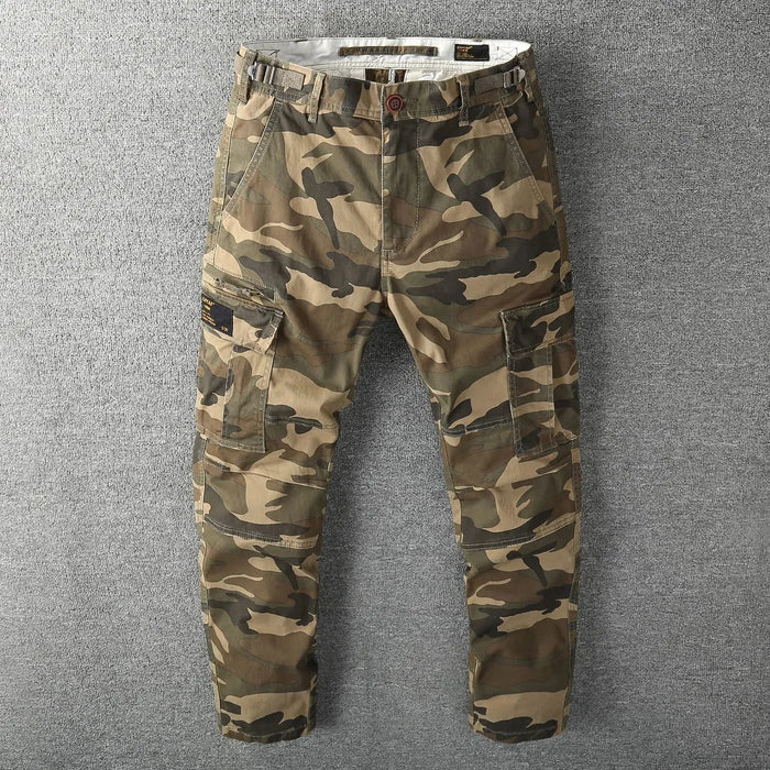 Fashion Camouflage Cargo Pants Men Casual Straight Loose Baggy Tactical Trousers Streetwear Hiphop Harem Joggers Clothing