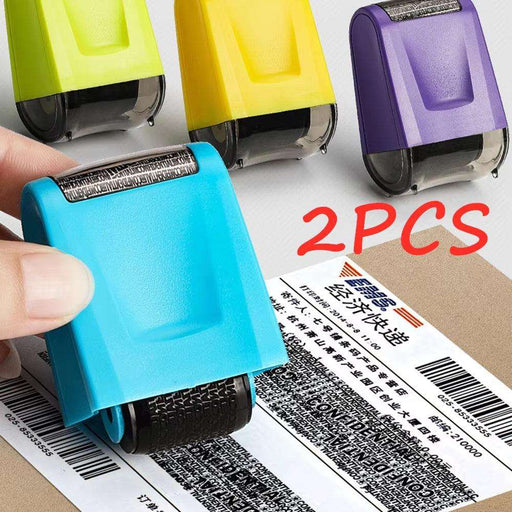 2Pcs Stamp Roller Anti-Theft Protection ID Seal Smear Privacy Confidential Data Guard Information Data Identity Address Blocker - Lacatang Shop