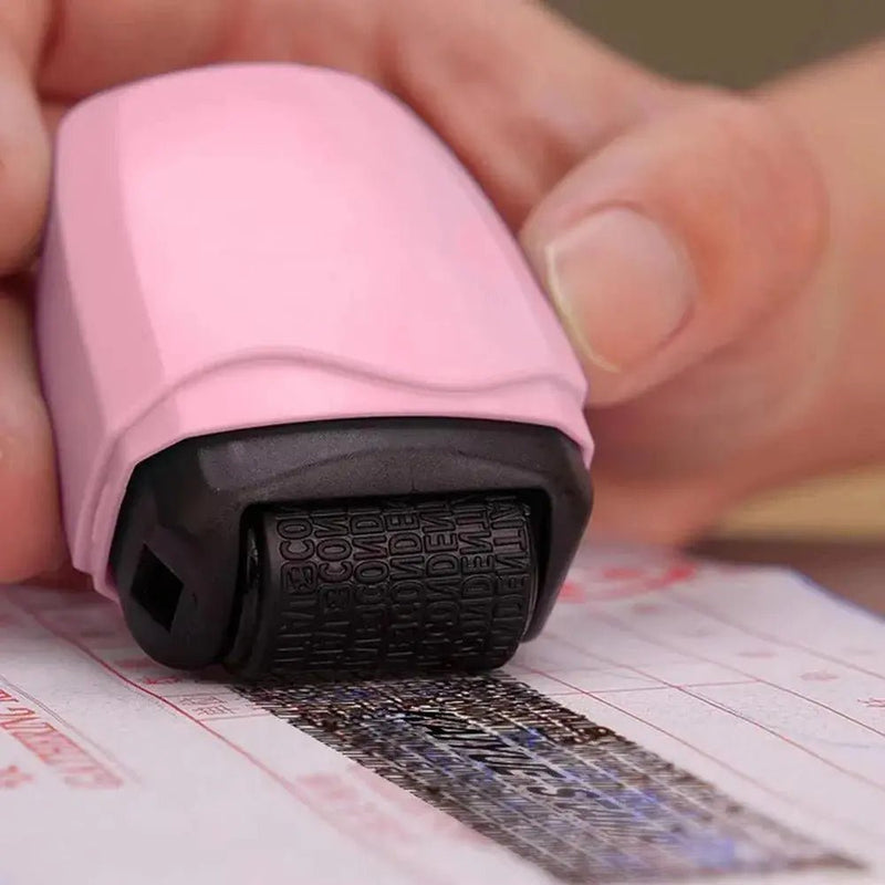 2Pcs Stamp Roller Anti - Theft Protection ID Seal Smear Privacy Confidential Data Guard Information Data Identity Address Blocker - Lacatang Shop