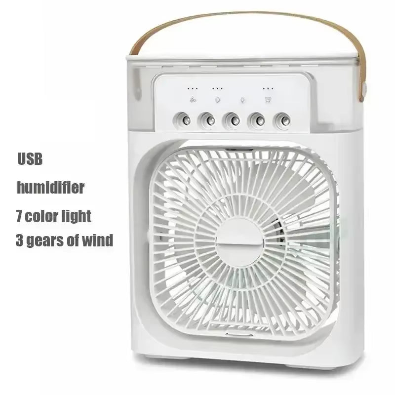3 in 1 Portable Air Cooler Fan with LED Light & Humidifier - Lacatang Shop