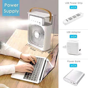 3 in 1 Portable Air Cooler Fan with LED Light & Humidifier - Lacatang Shop