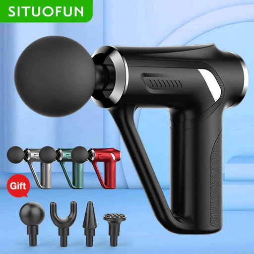 SITUOFUN Massage Gun 32 Levels Deep Tissue Neck Body Back Muscle Sport Electric Pistol Massager Exercise Relaxation Pain Relief SITUOFUN Massage Gun - 32 Levels Deep Tissue Pain Relief Massager  Lacatang Shop Lacatang Shop 