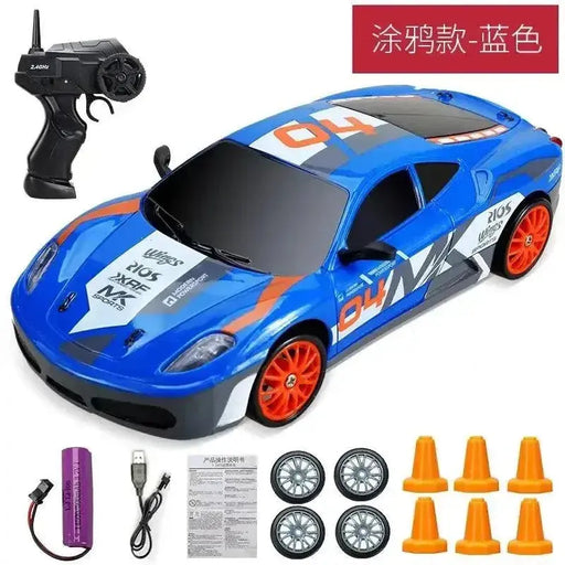 2.4G RC CAR With LED Light 4WD Remote Control Drift Cars Professional Racing Toys GTR Model AE86 for Children Christmas Gifts RC Car with LED Light - 2.4G 4WD Drift and Race  AliExpress Lacatang Shop 