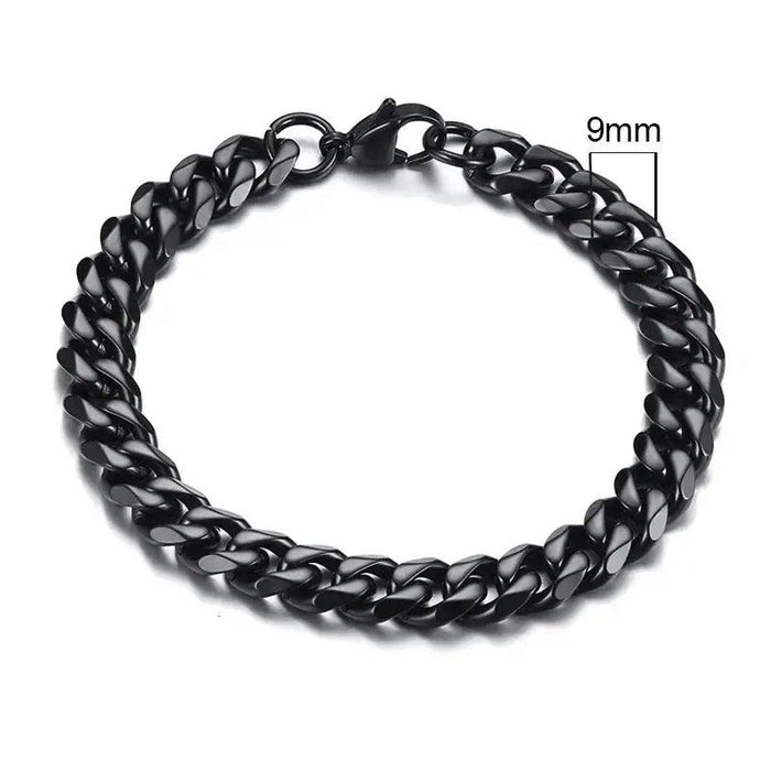 Vnox 3-11mm Chunky Miami Curb Chain Bracelet for Men, Stainless Steel Cuban Link Chain Wristband Classic Punk Heavy Male Jewelry Chunky Curb Chain Bracelet for Men - Stylish and Durable  AliExpress Lacatang Shop 