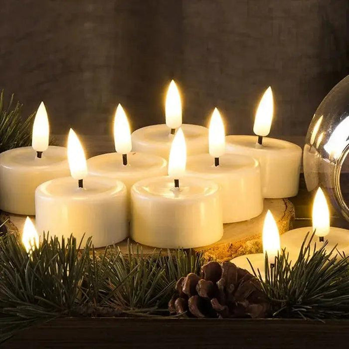 10/5Pcs Flickering LED Candle Battery Powered Flashing Light Flameless Candles Birthday Wedding Party Romantic Decoration Lamp - Lacatang Shop