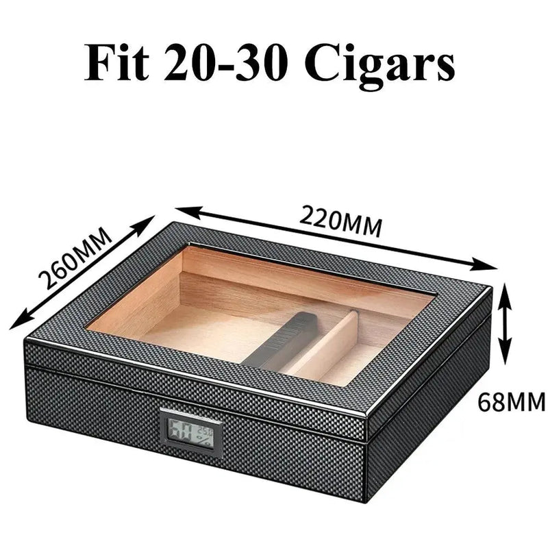 Cedar Wood Cigar Humidor Box Portable Travel Cigar Case W/ Humidifier Hygrometer Cigar Humidor Sigaren Box for Cigars