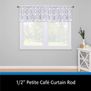 48 - 84 In. Cedric Petite Café Adjustable Curtain Rod, Black - Lacatang Shop