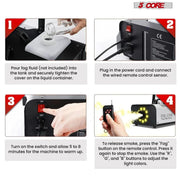 5 Core Fog Machine Indoor Outdoor 1500W 6000CFM Fogger Smoke Machine W LED 2.5 L Tank Remote - Lacatang Shop