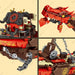 A close-up collage showcases the New Phantom Ninja Dragon Ship model building blocks from Lacatang Shop, featuring a vibrant dragon head, intricate roof details, a chain with an anchor, and mechanical gears. Made from non-toxic ABS for safe assembly. The light beige background features a "Fun Blocks Store" watermark.