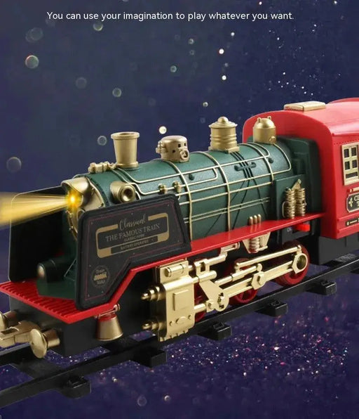 Remote Control Rail Car Smoke Music Light Christmas Charging Train Children's Toys Remote Control Train Set - Fun Christmas Toy  AliExpress Lacatang Shop 