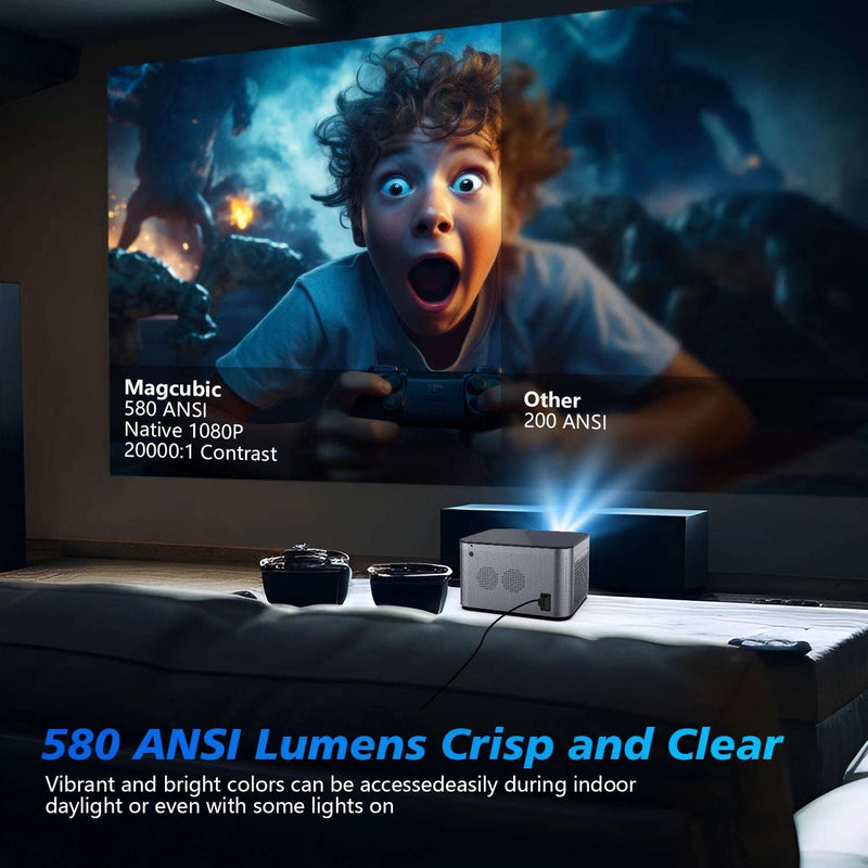 580ANSI Auto Focus Projector Android 11 4K 1080P Wifi6 Voice Control - Lacatang Shop