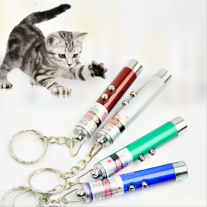 Laser funny cat stick New Cool 2 In1 Red Laser Pointer Pen With White LED Light Childrens Play Cat Toy 2-in-1 Laser Pointer Cat Toy: Funny Red Laser & LED Light Pen  Lacatang Shop Lacatang Shop 