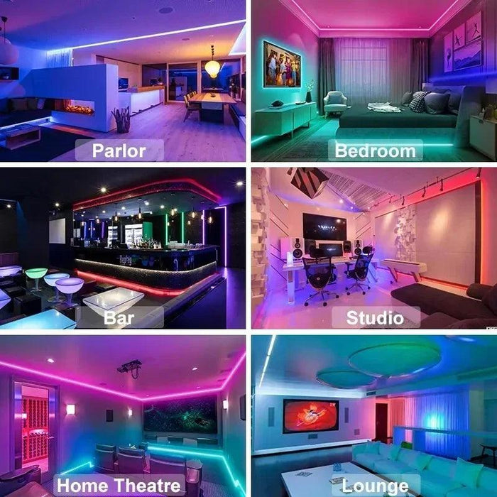 RGB 5050 LED Strip Light Remote App Control TV Led Backlight Flexible Ribbon Tape USB 5V Led Light for PC Gaming Room Decoration RGB 5050 LED Strip Light Remote App Control TV Led Backlight Flexible   Lacatang Shop Lacatang Shop 