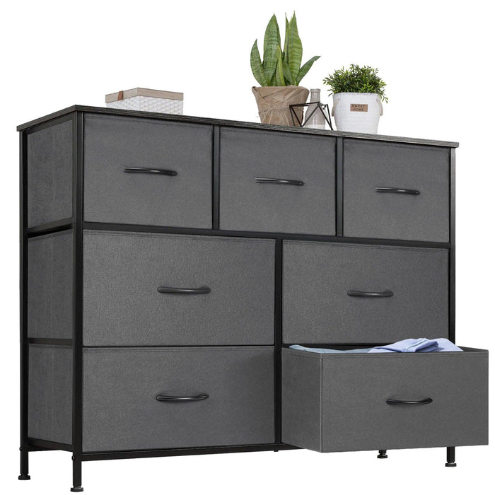 JHK Desser For Bedroom With 7 Fabric Drawers Organizer Storage Closet Chest Clothes For Living Room Display Cabinet Of Furniture Bedroom Dresser with Fabric Drawers - Organizer Storage  AliExpress Lacatang Shop 