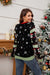 Contrast Christmas Pattern Round Neck Sweater - Lacatang Shop