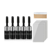 5Pcs Automotive Glass Nano Repair Fluid Kit Cracked Car Windshield Repair Kit Resin Windscreen Tool for Fixing Chips, Cracks, Bulls - Eye and Star - Shaped Crack - Lacatang Shop