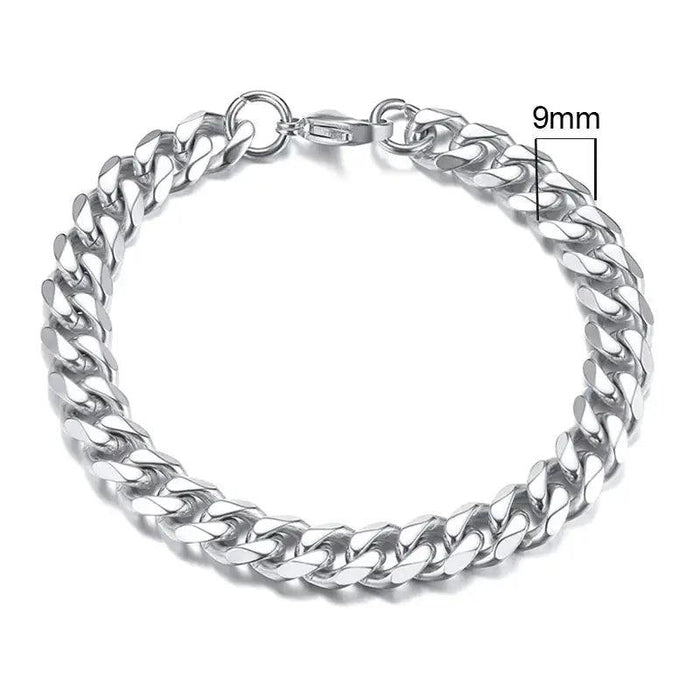 Vnox 3-11mm Chunky Miami Curb Chain Bracelet for Men, Stainless Steel Cuban Link Chain Wristband Classic Punk Heavy Male Jewelry Chunky Curb Chain Bracelet for Men - Stylish and Durable  AliExpress Lacatang Shop 