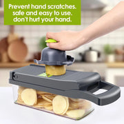 Vegetable Chopper,  Veggie Chopper, Multifunctional 12 in 1 Food Chopper, Vegetable Slicer Dicer with 8 Blades, Onion Chopper Vegetable Cutter with Salad Garlic Carrot