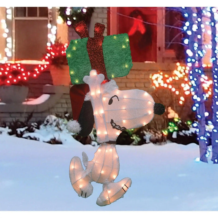 Peanuts Christmas 32" Prelit Snoopy Holding Present Outdoor Decoration - Clear Lights 

Bring Snoopy Home for the Holidays with Our 32 Pre-Lit Christmas Outdoor Decoration - Shop Now!  Lacatang Shop Lacatang Shop 