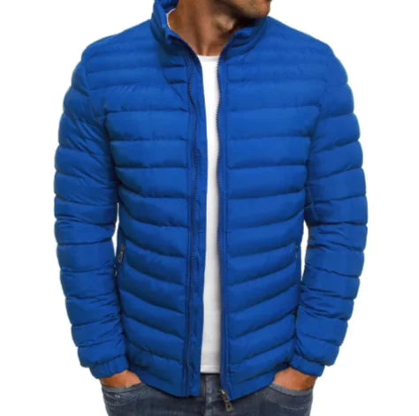 Men's Insulated Cotton Padded Jacket – Stylish Outdoor Zipper Coat