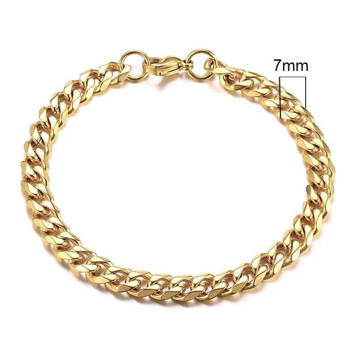 Vnox 3-11mm Chunky Miami Curb Chain Bracelet for Men, Stainless Steel Cuban Link Chain Wristband Classic Punk Heavy Male Jewelry Chunky Curb Chain Bracelet for Men - Stylish and Durable  AliExpress Lacatang Shop 