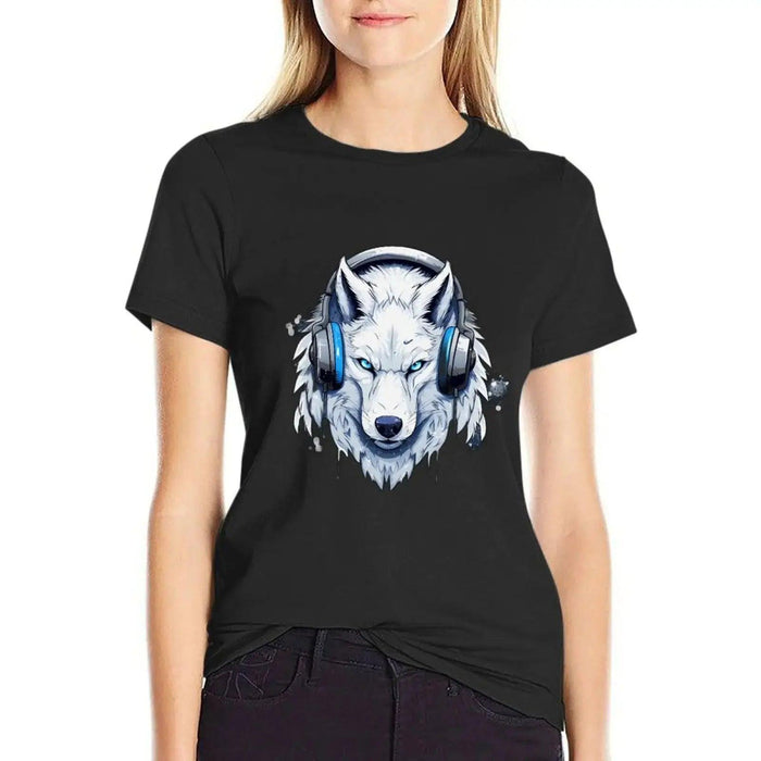 Wolf Gamer T-Shirt summer clothes funny animal print shirt for girls oversized t shirts for Women Wolf Gamer T-Shirt - Funny and Oversized  AliExpress Lacatang Shop 