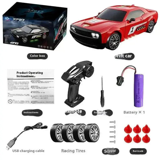 2.4G RC CAR With LED Light 4WD Remote Control Drift Cars Professional Racing Toys for Children Christmas Gifts VS GTR Model AE86 RC Drift Car - 4WD Remote Control with LED Lights  AliExpress Lacatang Shop 