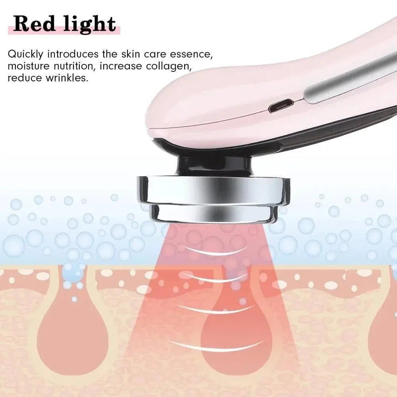 7 in 1 Face Lift Device - EMS RF Microcurrent Skin Rejuvenation, Facial Massager, Light Therapy, anti Aging /Wrinkle /Beauty Apparatus - Unisex - Lacatang Shop