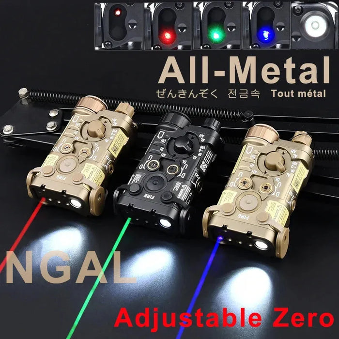 All Metal Tactical NGAL Pointer IR Red Dot Green Blue Sight Strobe LED Light Fit 20MM Rail Hunting Weapon Scout L3-NGAL Laser