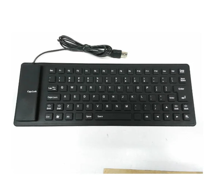 85/109Keys Foldable Silicone Keyboard USB Wired Silent Key Waterproof Dustproof Rollup Soft Touch Keyboard for Notebook Laptop