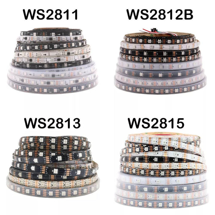 WS2812B WS2811 WS2813 WS2815 5050 RGBIC Smart LED Strip WS2812 Individually Addressable IC 30/60/144Pixels/Leds/m Light DC5V/12V WS2812B WS2811 WS2813 WS2815 5050 RGBIC Smart LED Strip WS2812   Lacatang Shop Lacatang Shop 