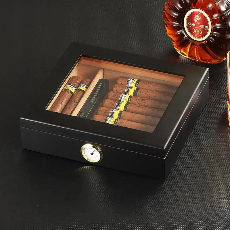 Cedar Wood Cigar Humidor Box Portable Travel Cigar Case W/ Humidifier Hygrometer Cigar Humidor Sigaren Box for Cigars
