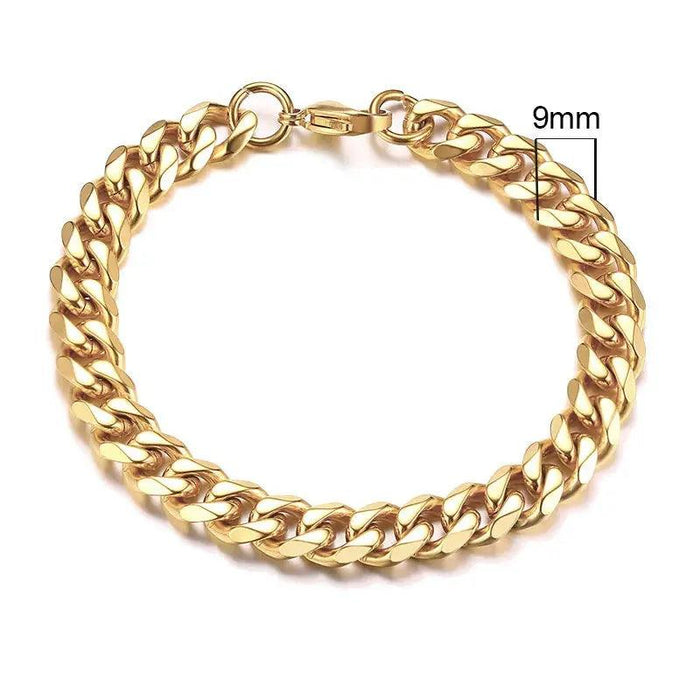 Vnox 3-11mm Chunky Miami Curb Chain Bracelet for Men, Stainless Steel Cuban Link Chain Wristband Classic Punk Heavy Male Jewelry Chunky Curb Chain Bracelet for Men - Stylish and Durable  AliExpress Lacatang Shop 