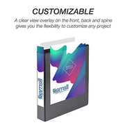 Durable 1 Inch 3 Ring Binder, Made in USA, D Ring Binder, FSC 100% Recycled Chipboard, Purple, 4 Pack