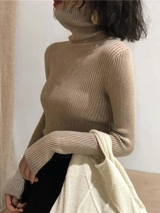 Turtleneck Sweater Womens 2024 Autumn Winter Tops Korean Slim Women Pullover Jumper Knitted Sweater Pull Femme Hiver Truien Turtleneck Sweater Women - Stylish and Cozy  AliExpress Lacatang Shop 