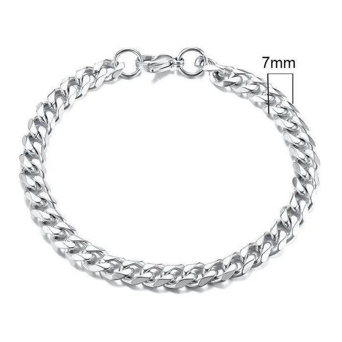 Vnox 3-11mm Chunky Miami Curb Chain Bracelet for Men, Stainless Steel Cuban Link Chain Wristband Classic Punk Heavy Male Jewelry Chunky Curb Chain Bracelet for Men - Stylish and Durable  AliExpress Lacatang Shop 