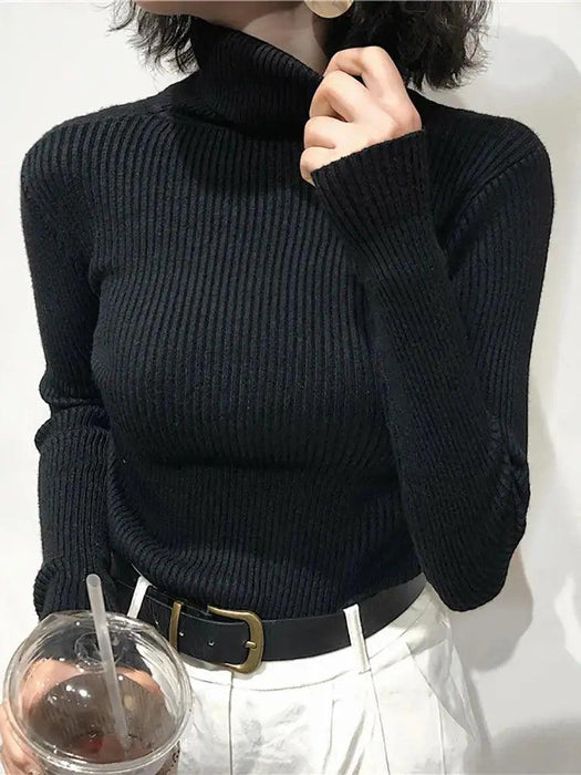 Turtleneck Sweater Womens 2024 Autumn Winter Tops Korean Slim Women Pullover Jumper Knitted Sweater Pull Femme Hiver Truien Turtleneck Sweater Women - Stylish and Cozy  AliExpress Lacatang Shop 